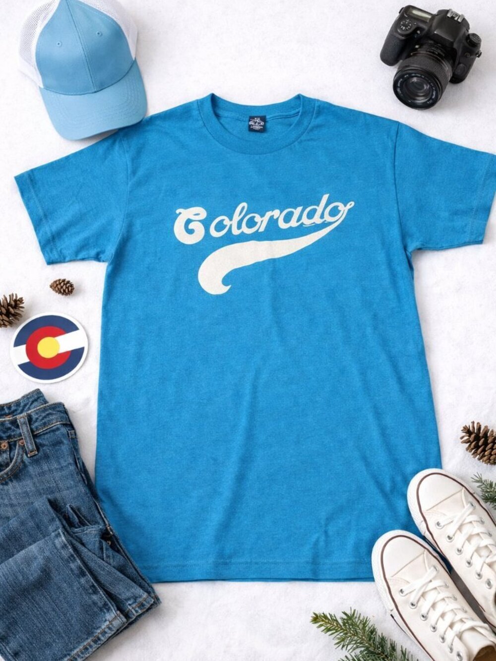 Vintage 1986 Colorado T-Shirt 50/50 Kodel USA Made Sneakers Brand L